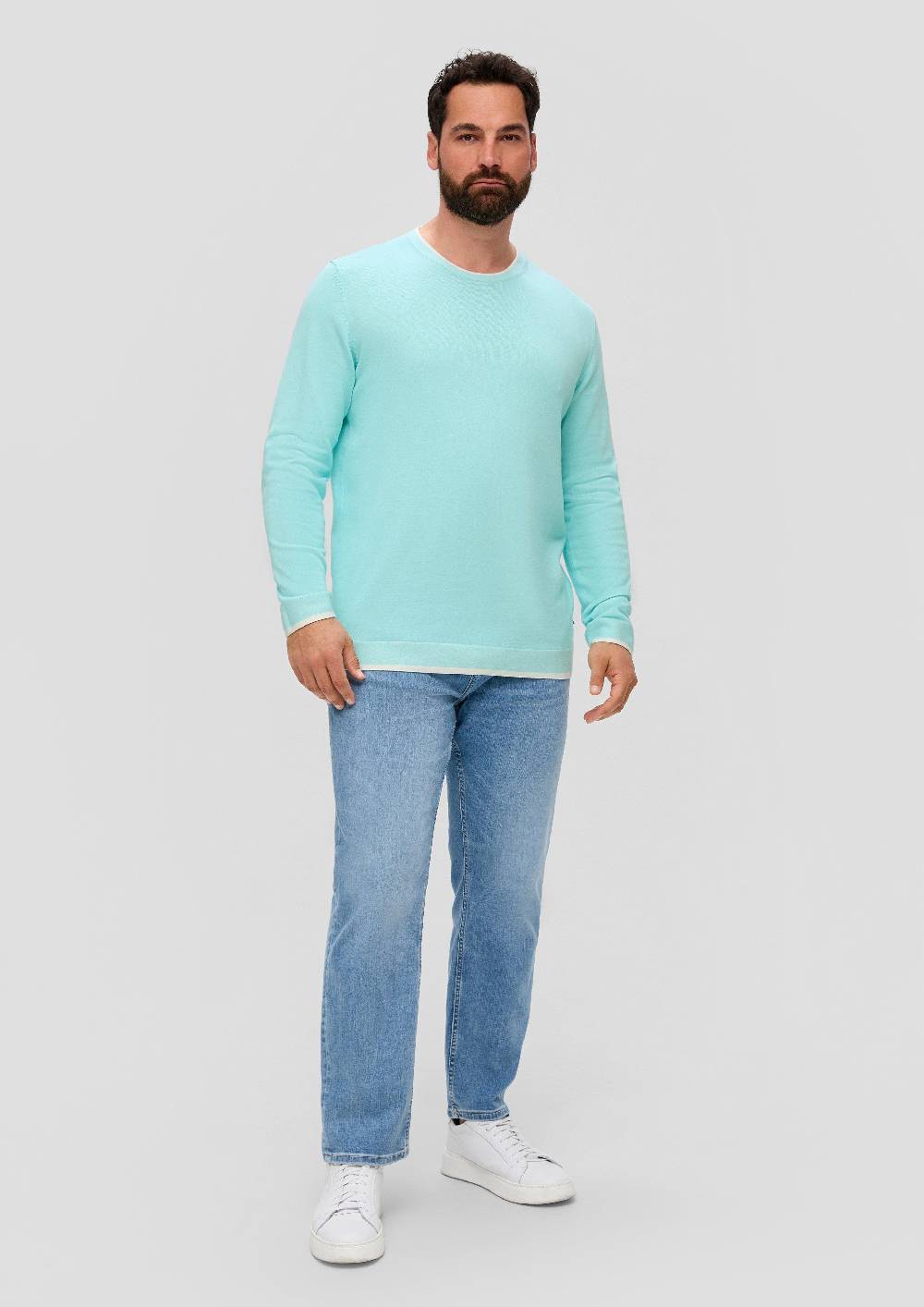S.Oliver Strickpullover Mit Streifen-Detail