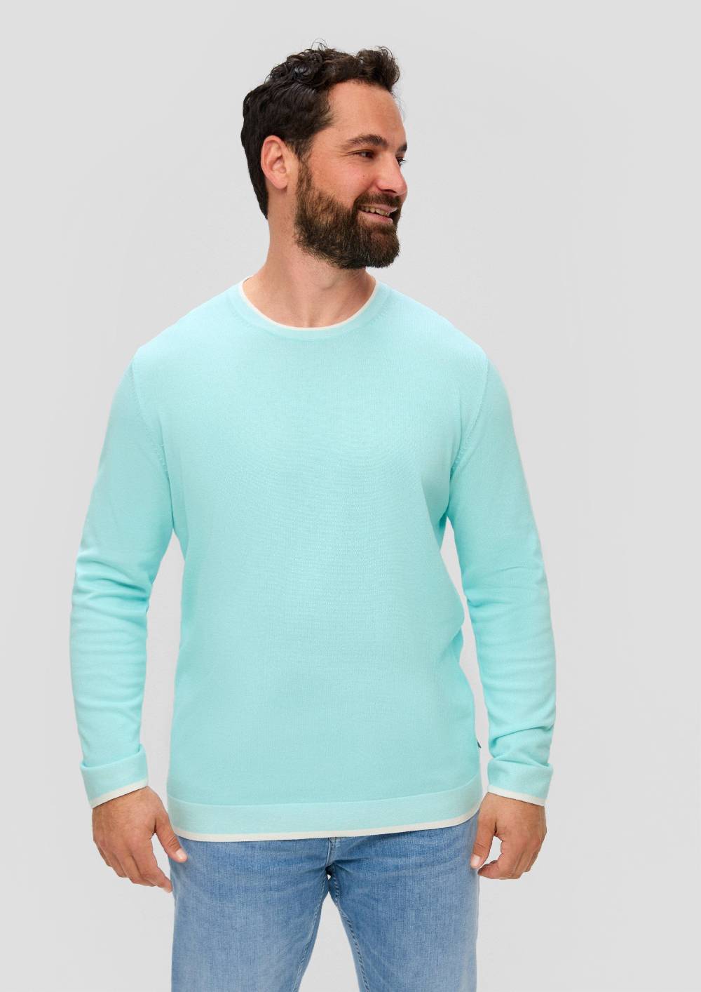 S.Oliver Strickpullover Mit Streifen-Detail