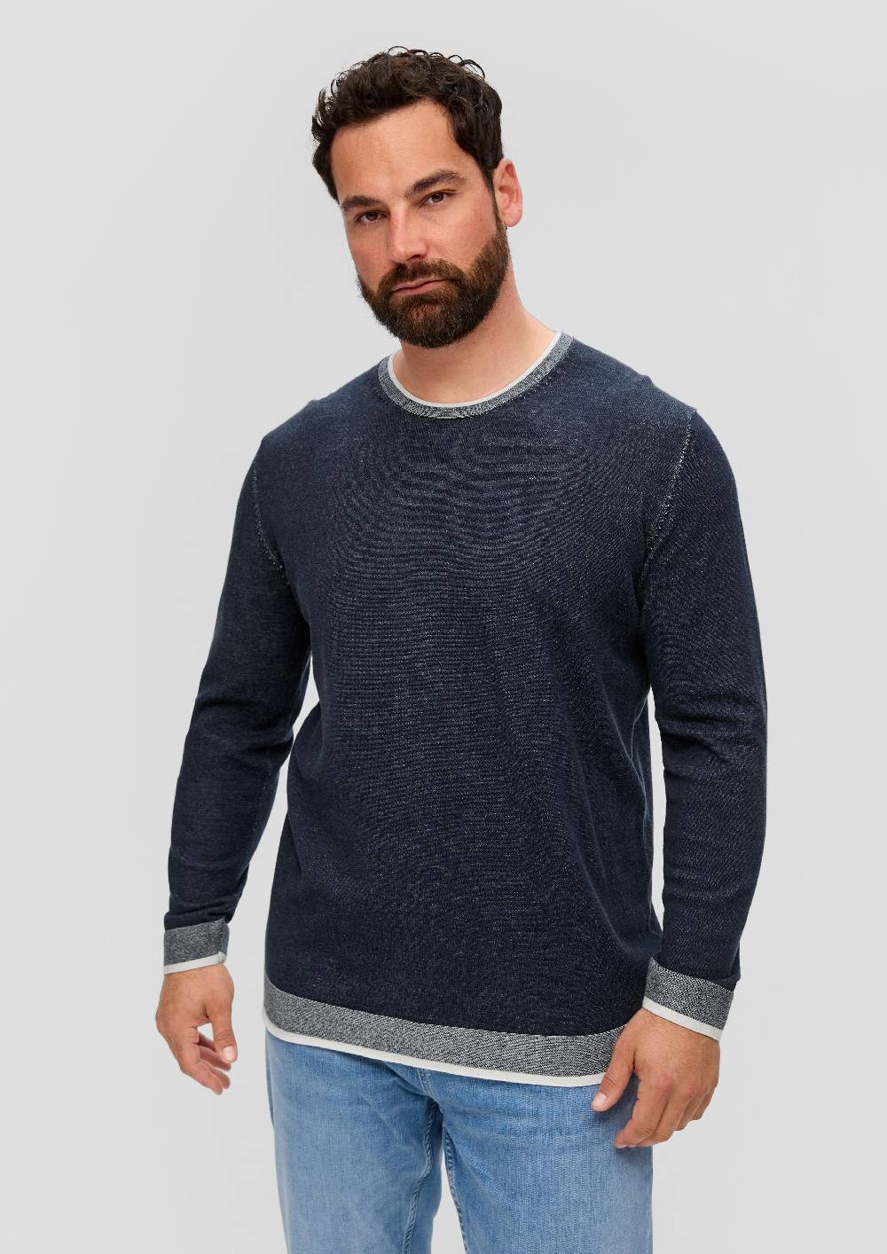 S.Oliver Strickpullover Mit Streifen-Detail