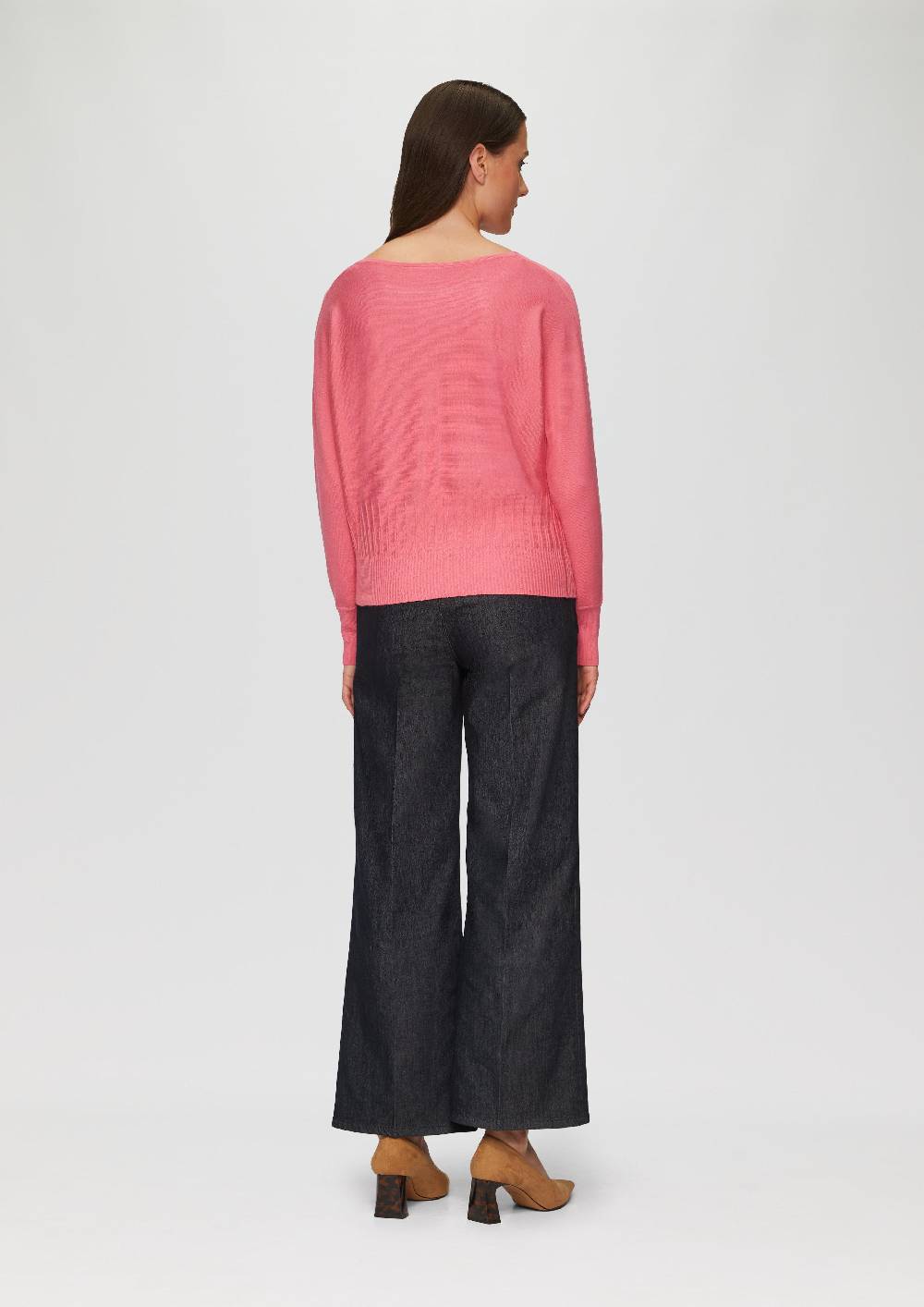 S.Oliver Strickpullover Mit Strukturmuster Am Saum