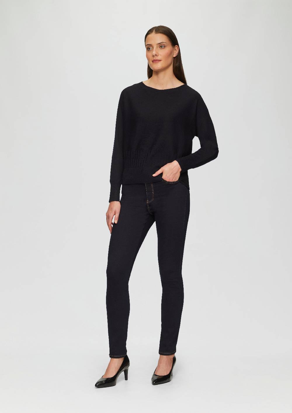 S.Oliver Strickpullover Mit Strukturmuster Am Saum