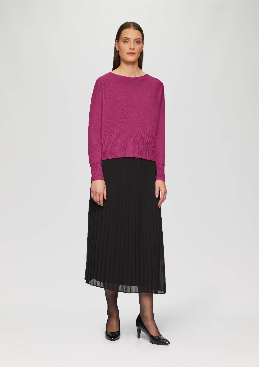 S.Oliver Strickpullover Mit Strukturmuster Am Saum