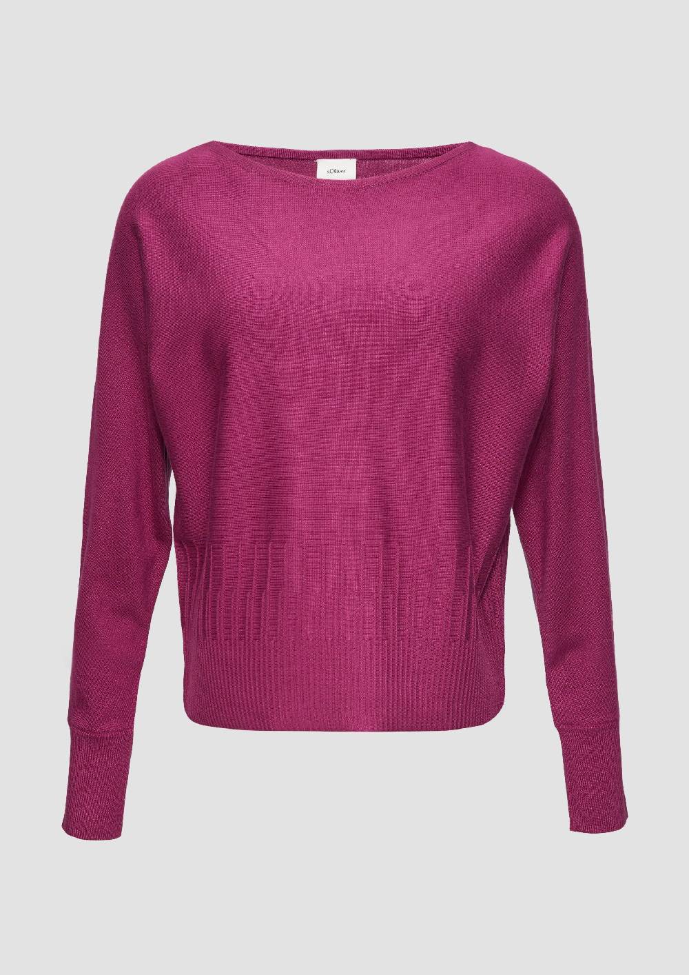 S.Oliver Strickpullover Mit Strukturmuster Am Saum