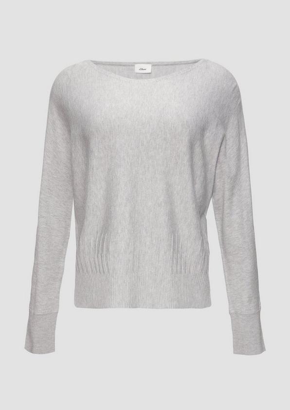 s.Oliver Strickpullover mit Strukturmuster am Saum