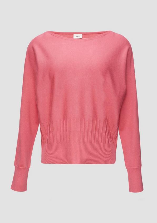 S.Oliver Strickpullover Mit Strukturmuster Am Saum