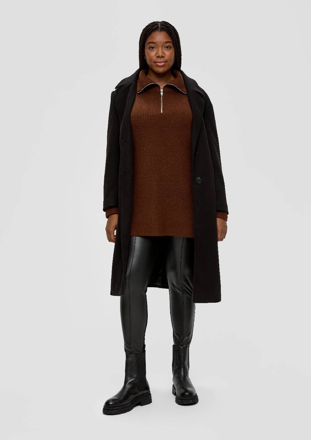 S.Oliver Strickpullover Mit Troyer-Kragen