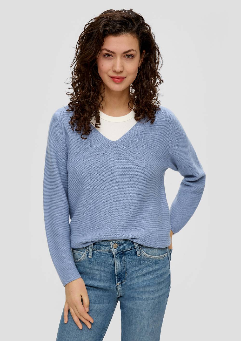 S.Oliver Strickpullover Mit V-Ausschnitt