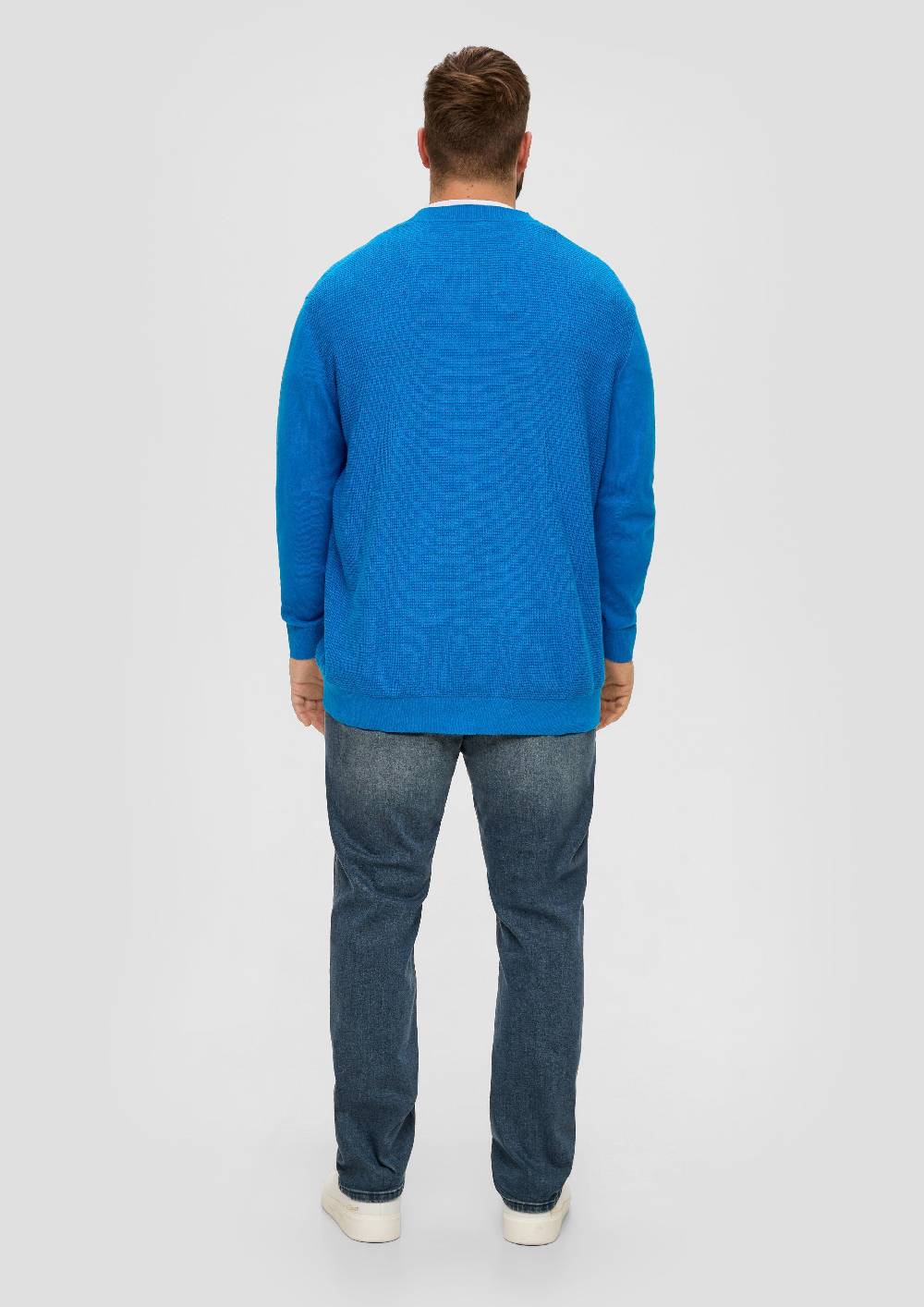 S.Oliver Strickpullover Mit Waffelpiqué-Muster