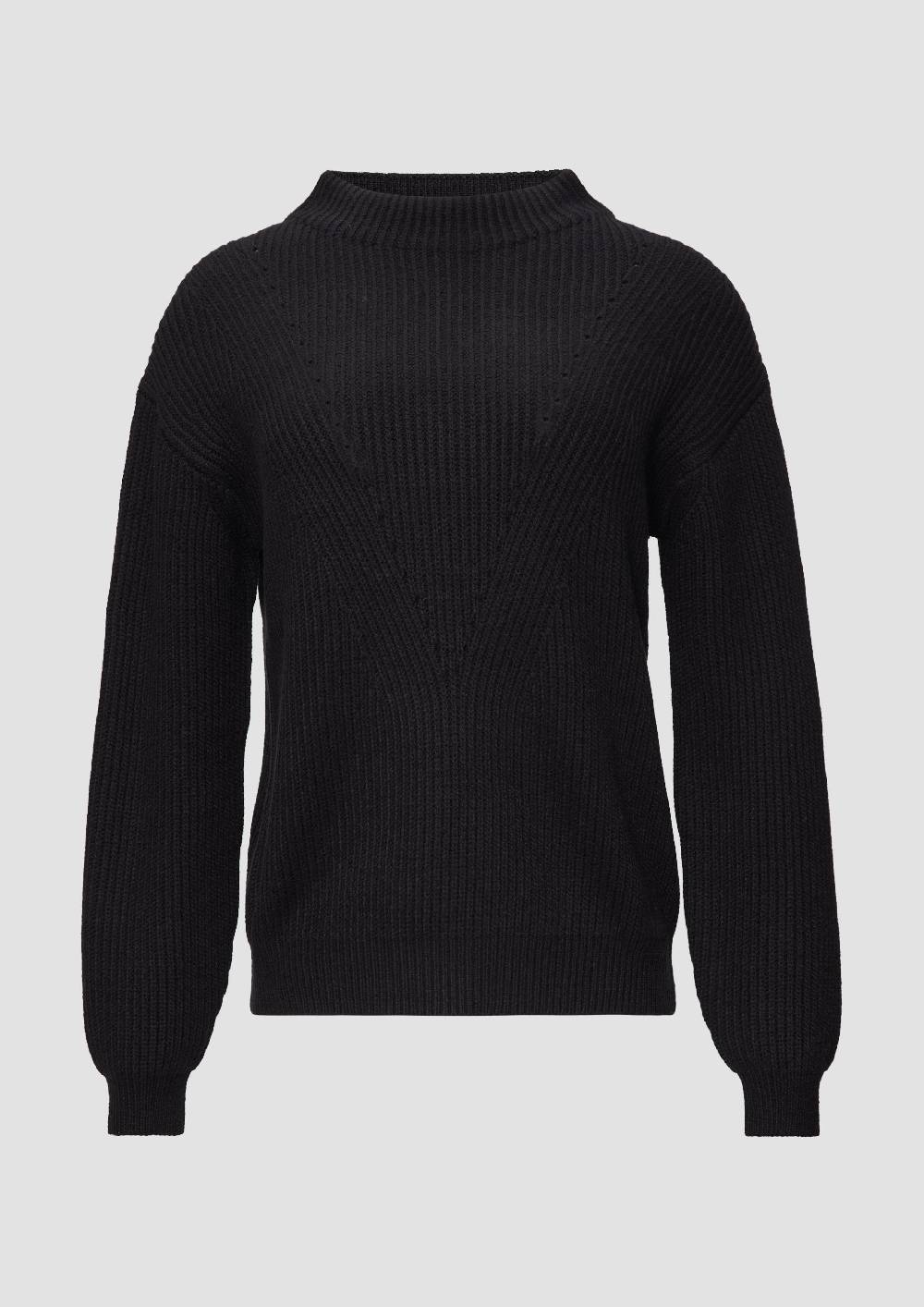 S.Oliver Strickpullover Mit Weitem Stehkragen