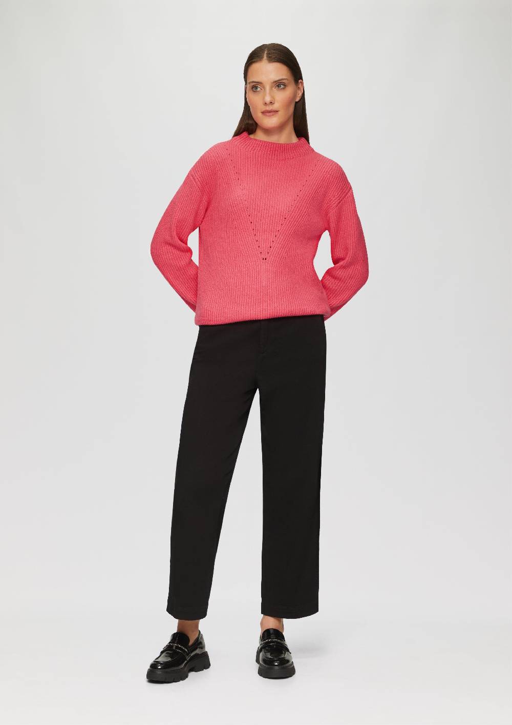 S.Oliver Strickpullover Mit Weitem Stehkragen