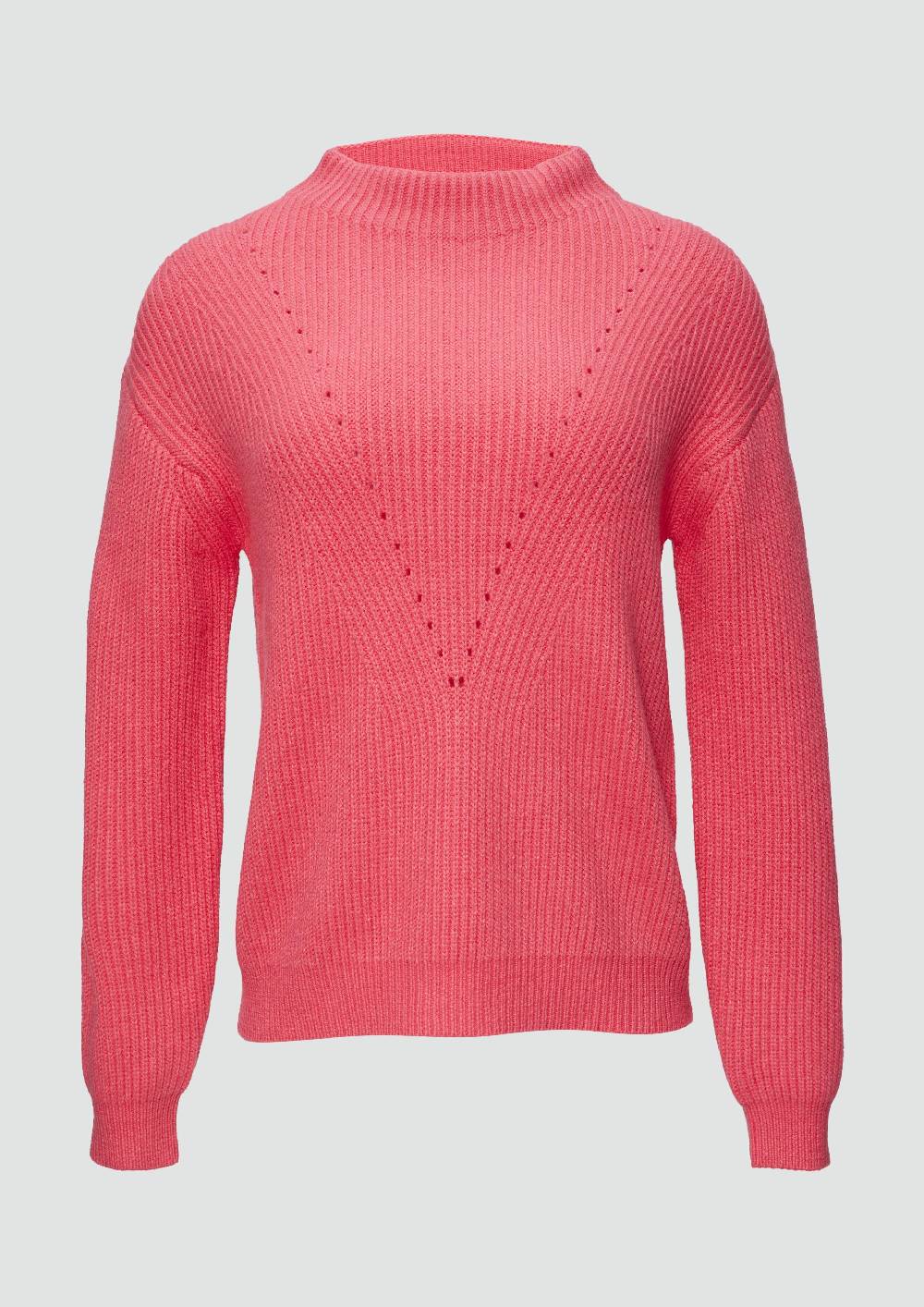 S.Oliver Strickpullover Mit Weitem Stehkragen