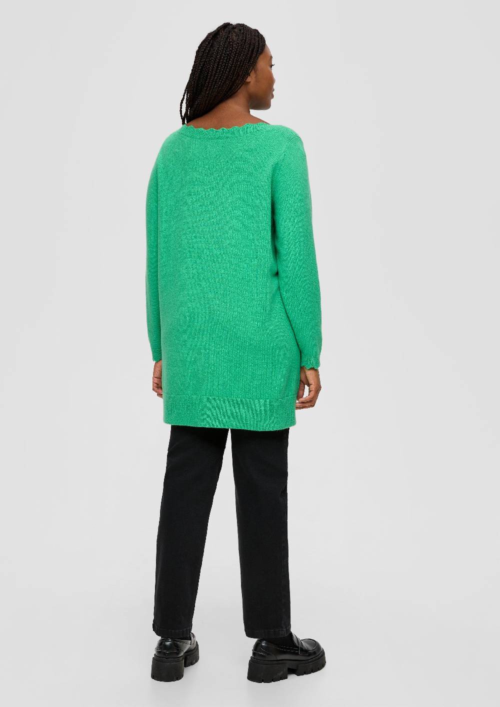 S.Oliver Strickpullover Mit Wellen-Ausschnitt