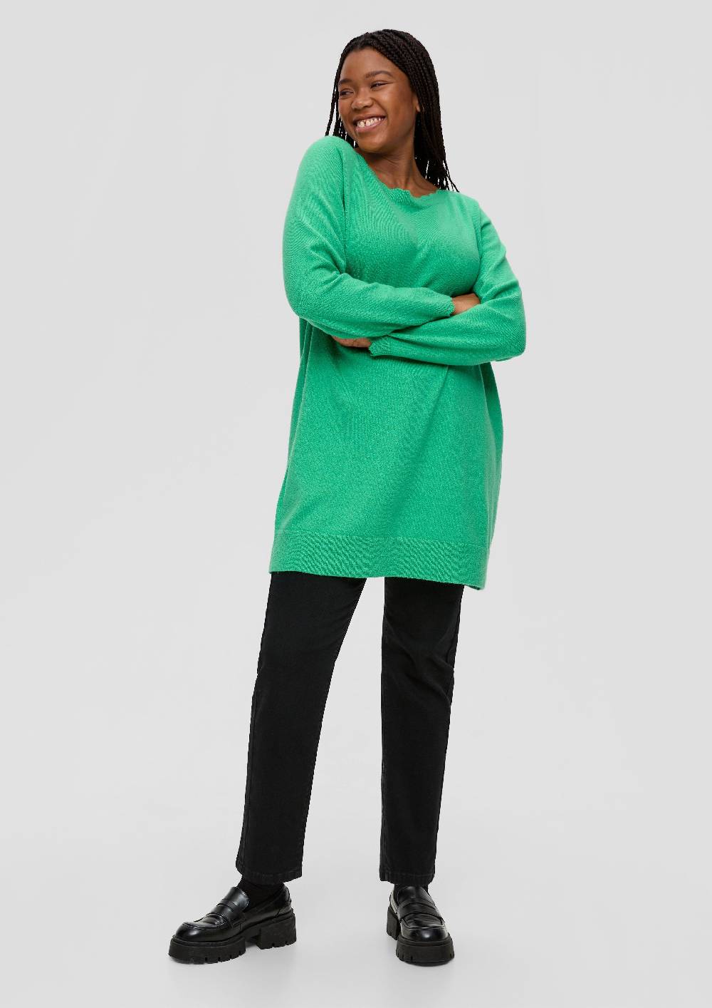 S.Oliver Strickpullover Mit Wellen-Ausschnitt