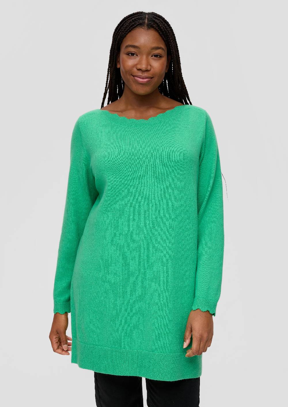 S.Oliver Strickpullover Mit Wellen-Ausschnitt