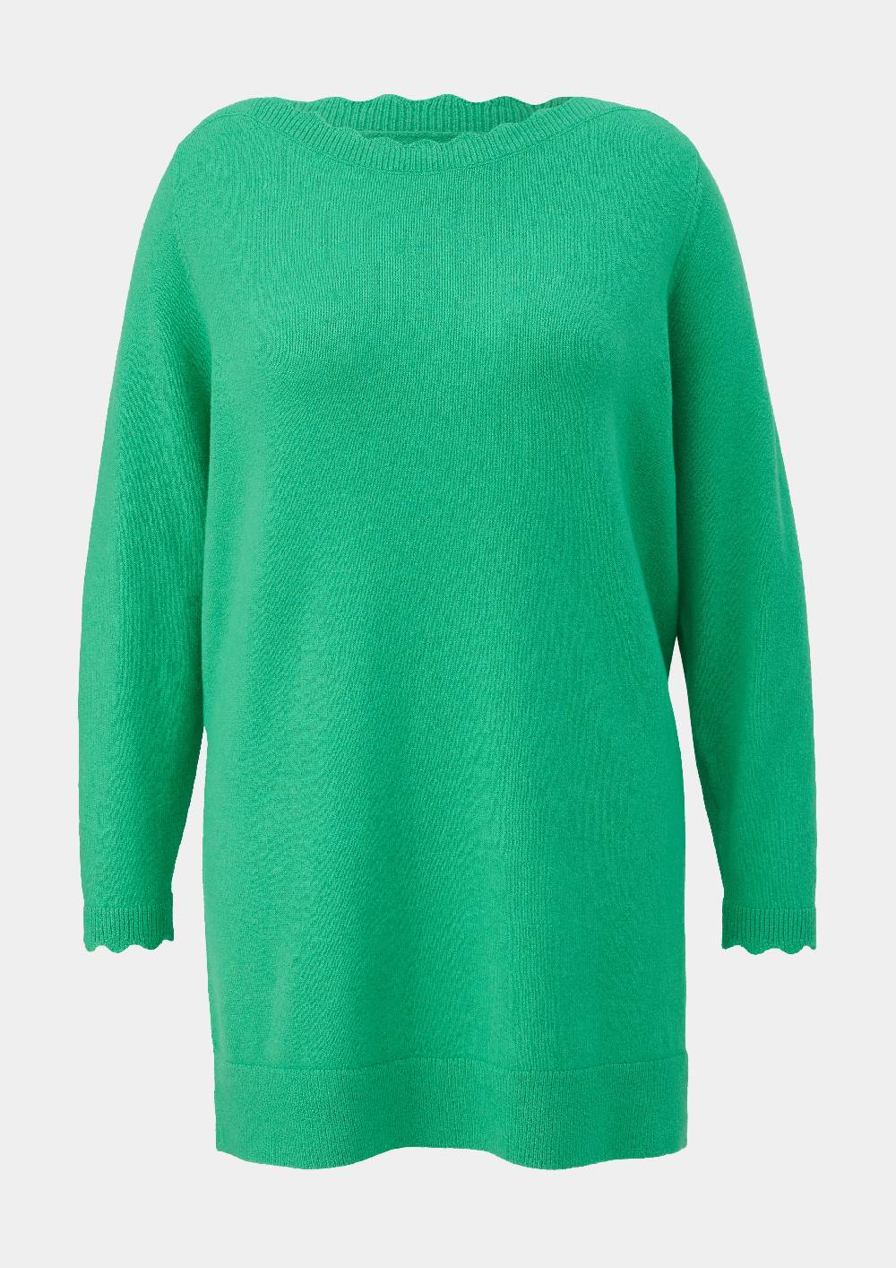 S.Oliver Strickpullover Mit Wellen-Ausschnitt