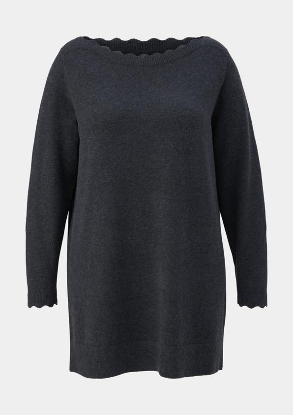 S.Oliver Strickpullover Mit Wellen-Ausschnitt