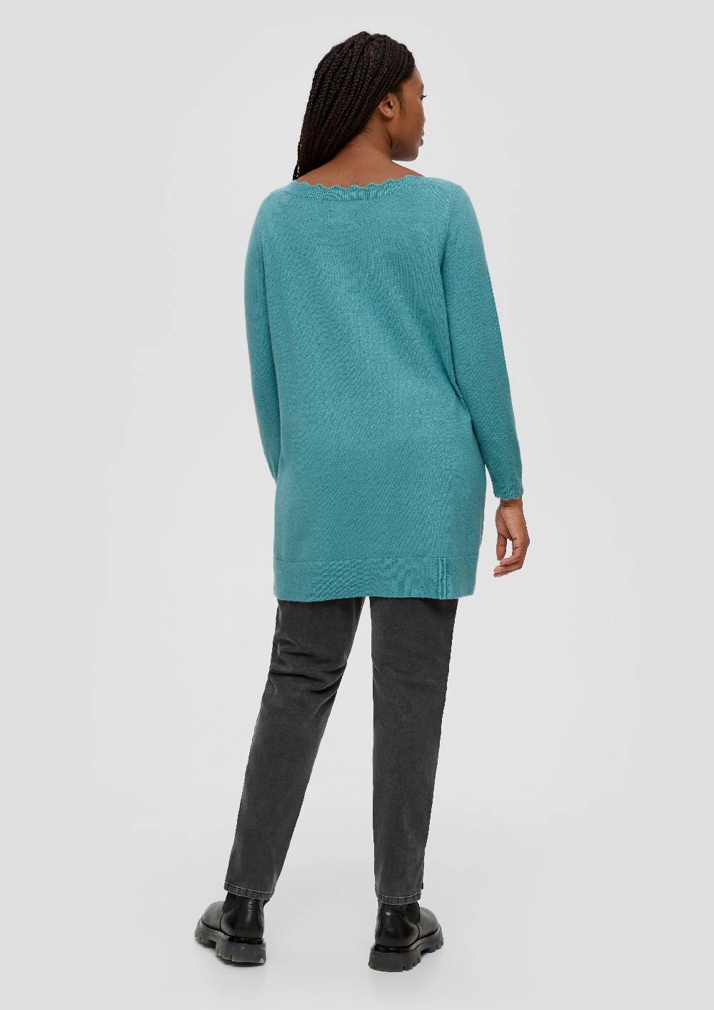 S.Oliver Strickpullover Mit Wellen-Ausschnitt