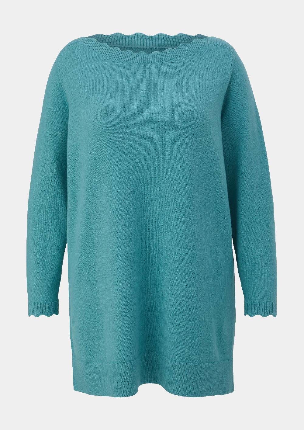 S.Oliver Strickpullover Mit Wellen-Ausschnitt