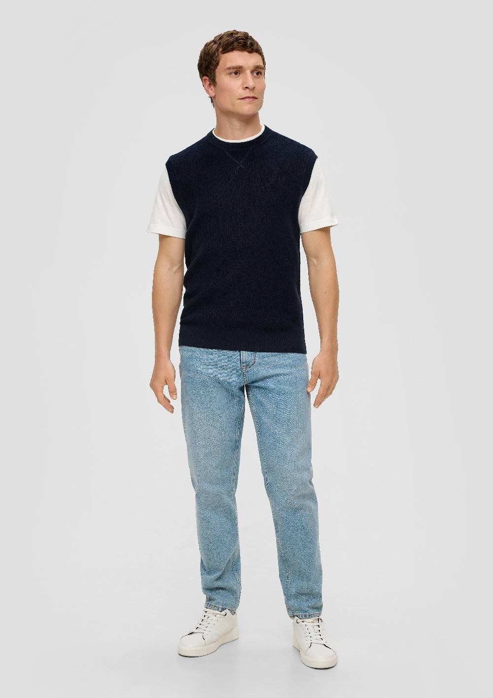 S.Oliver Strickpullunder Aus Reiner Baumwolle