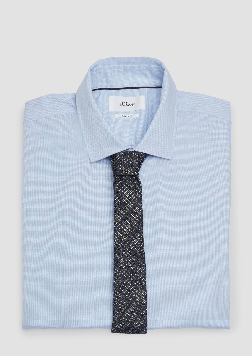 S.Oliver Strukturierte Krawatte Aus Seidenmix