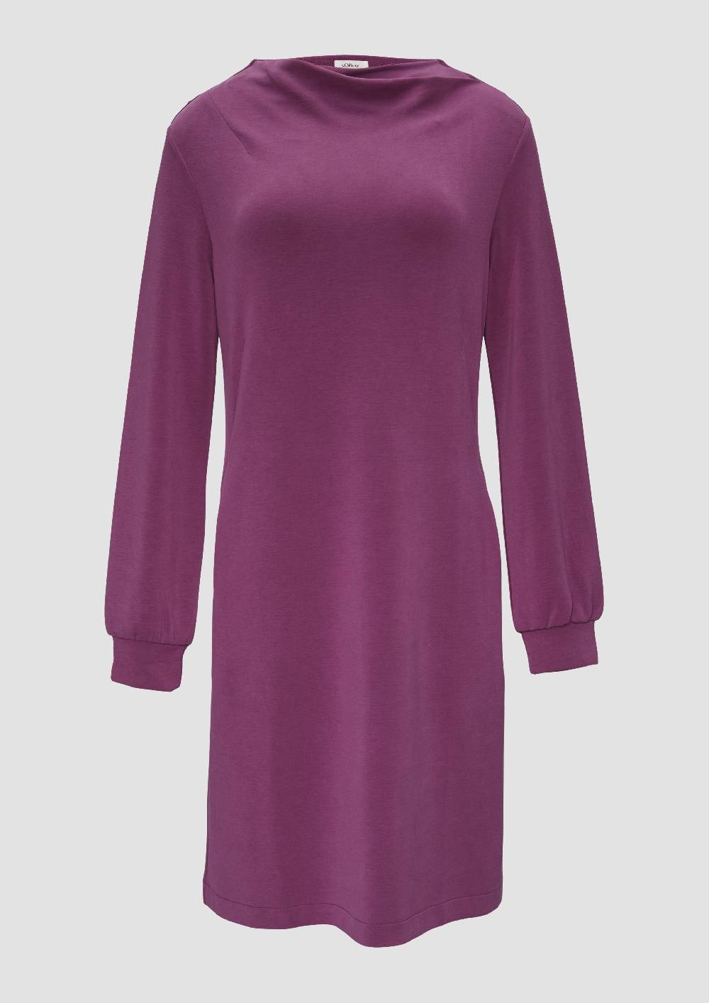 S.Oliver Sweat-Kleid Mit Gelegtem Kragen