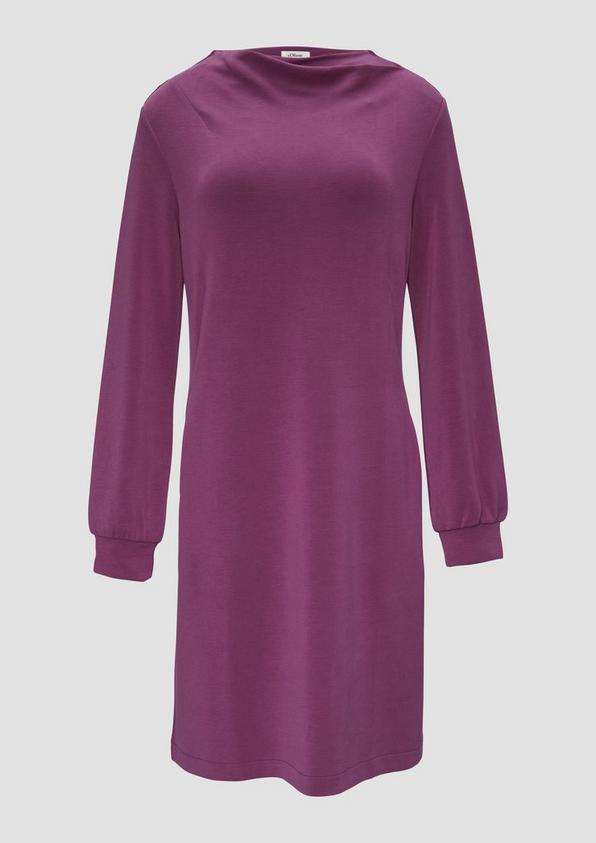 s.Oliver Sweat-Kleid mit gelegtem Kragen