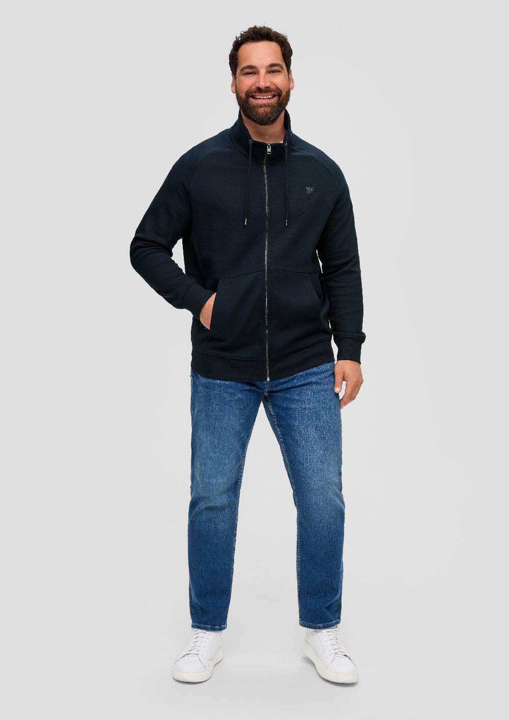 S.Oliver Sweatjacke Mit Rollkragen