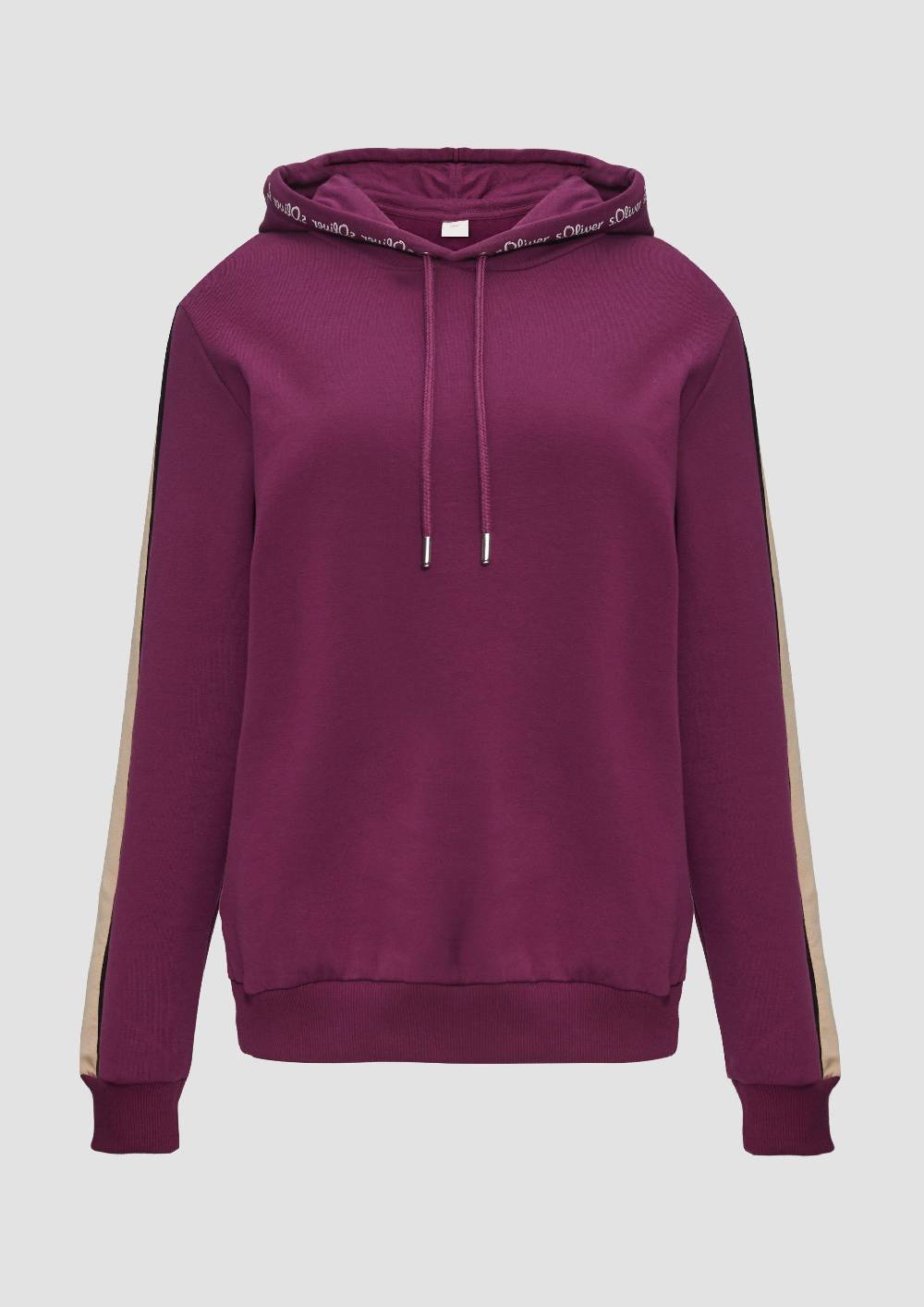S.Oliver Sweatjacke Mit Seitenstreifen Und Kapuze