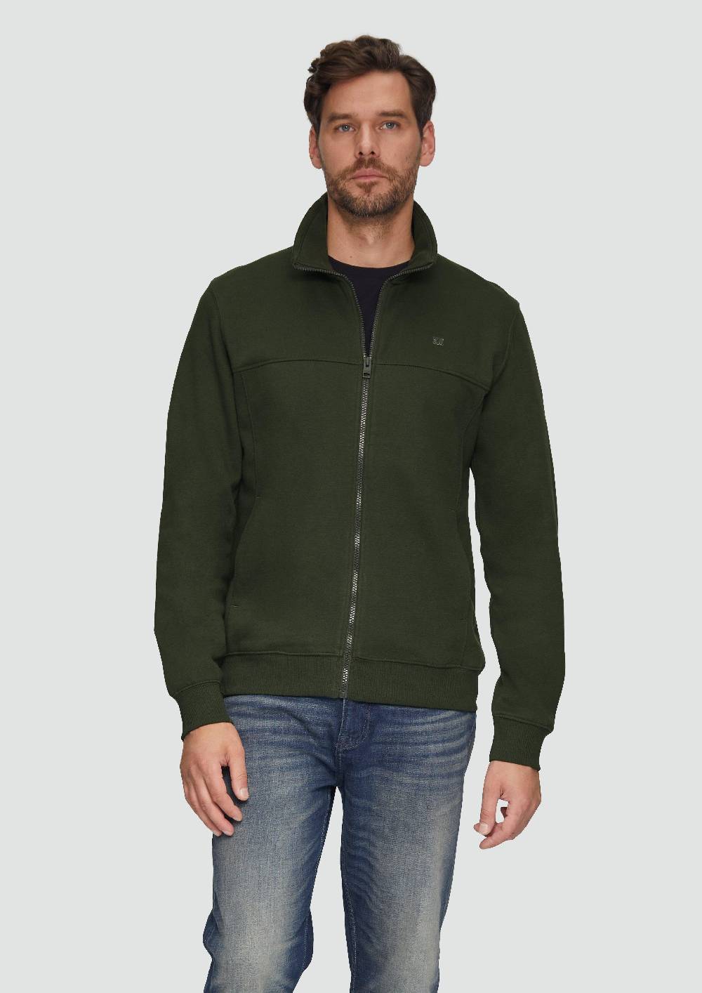 S.Oliver Sweatjacke Mit Stehkragen