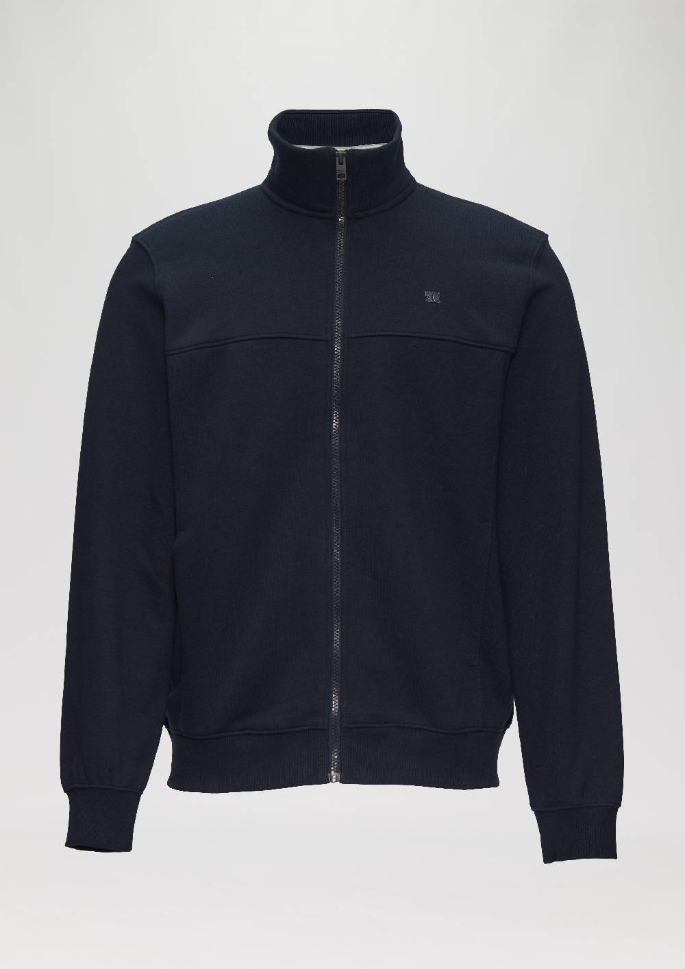 S.Oliver Sweatjacke Mit Stehkragen Und Logo-Detail