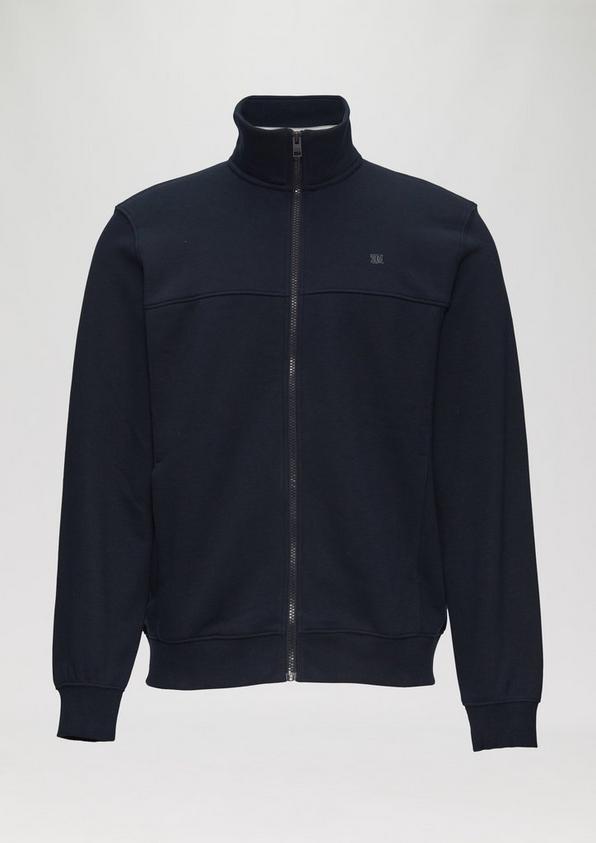 s.Oliver Sweatjacke mit Stehkragen und Logo-Detail