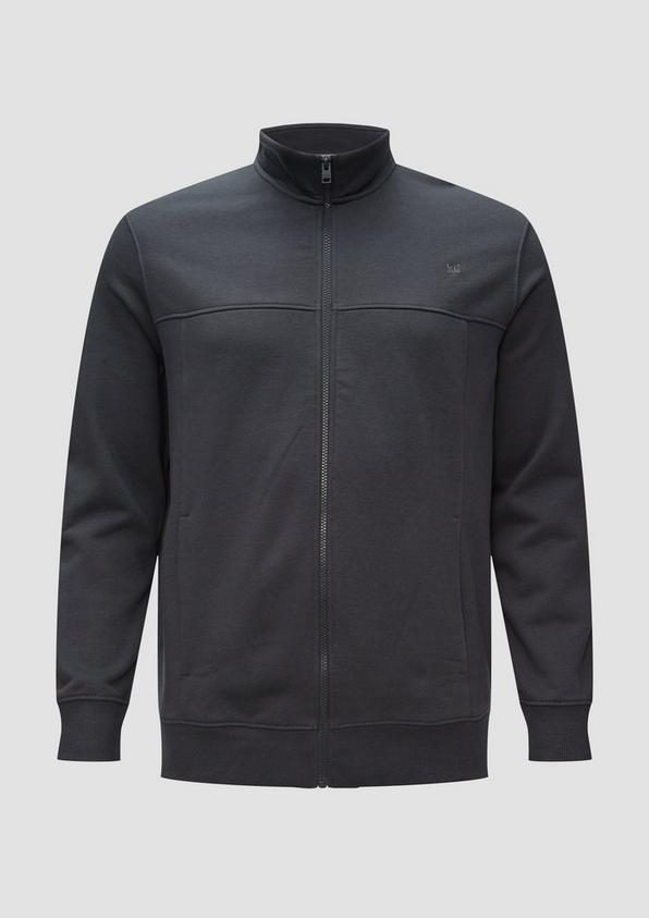 s.Oliver Sweatjacke mit Stehkragen und Logo-Detail