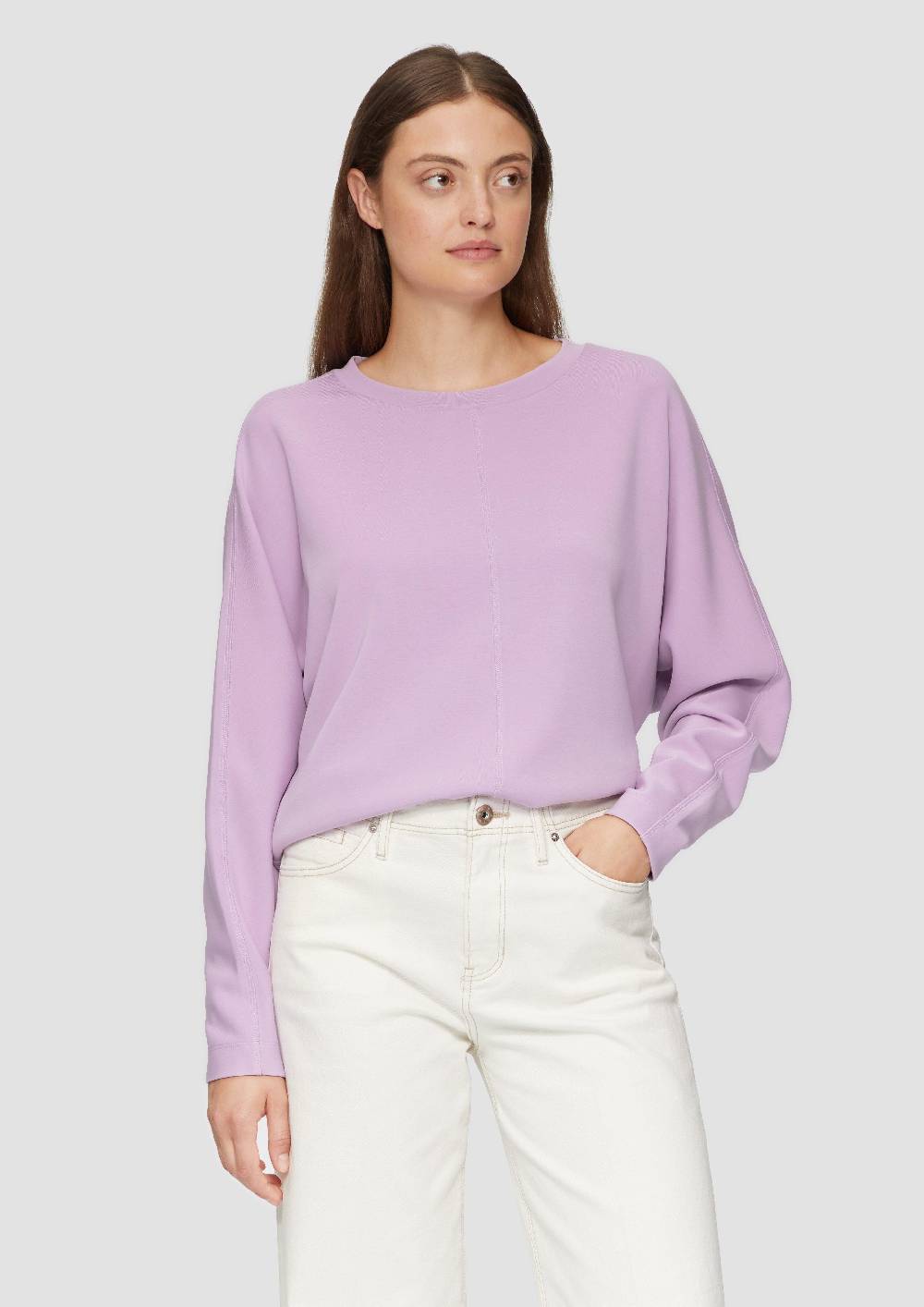 S.Oliver Sweatshirt Aus Scuba Mit Fledermausärmeln