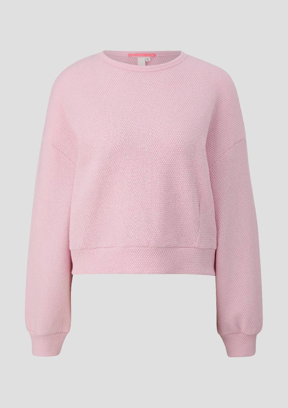 S.Oliver Sweatshirt Im Boxy Cut Mit Piquéstruktur