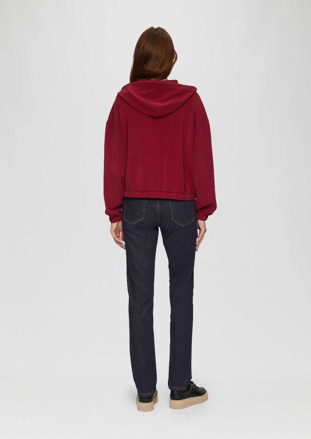 S.Oliver Sweatshirt-Jacke Aus Scuba Im Relaxed Fit