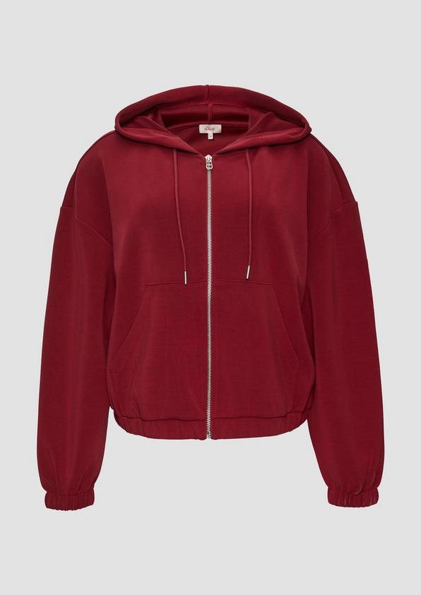 s.Oliver Sweatshirt-Jacke aus Scuba im Relaxed Fit