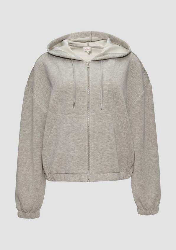 s.Oliver Sweatshirt-Jacke aus Scuba im Relaxed Fit
