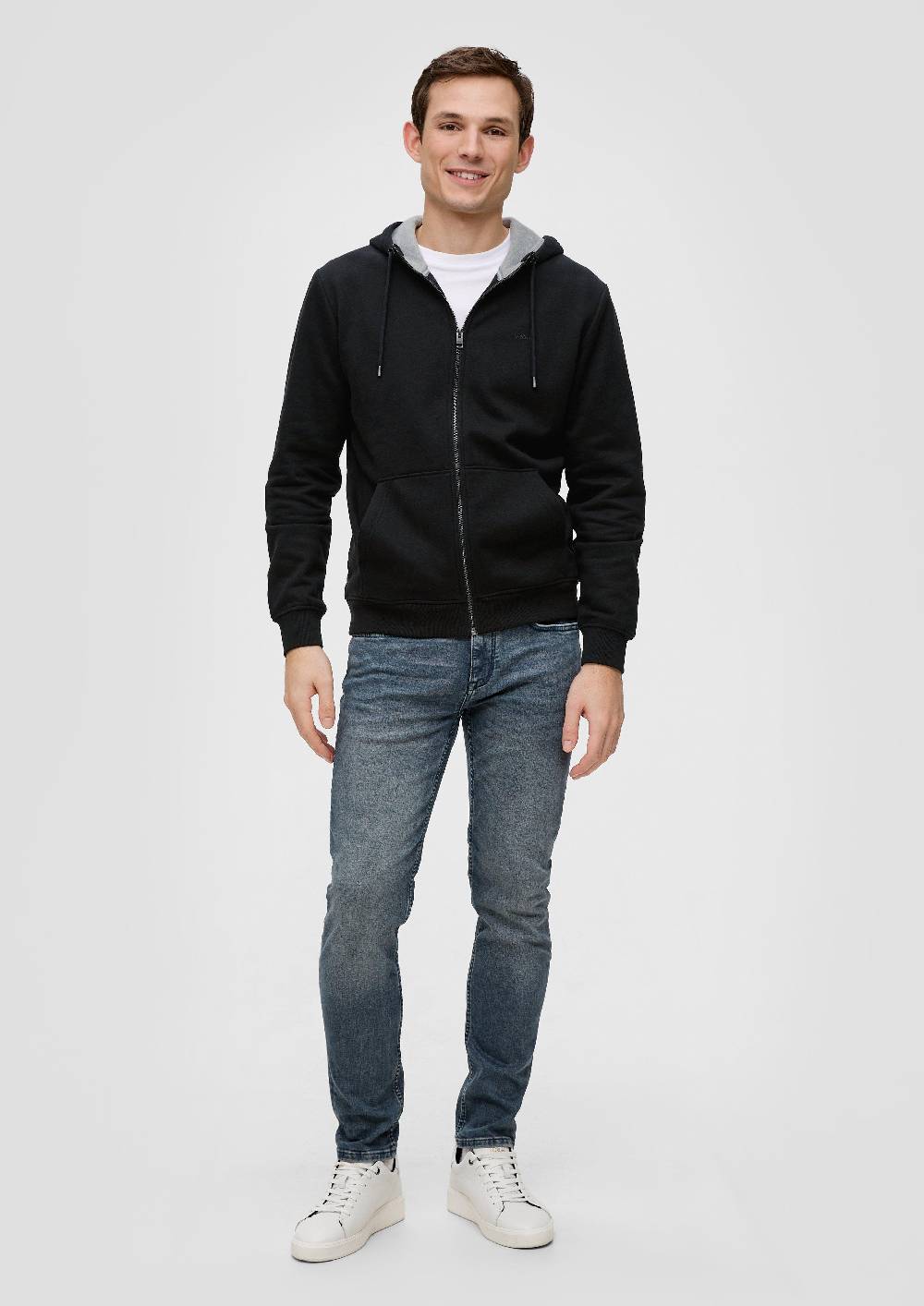 S.Oliver Sweatshirt-Jacke Mit Kapuze Und Logo