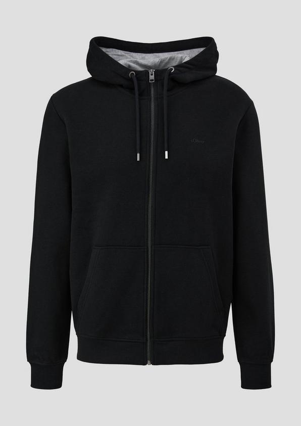 s.Oliver Sweatshirt-Jacke mit Kapuze und Logo