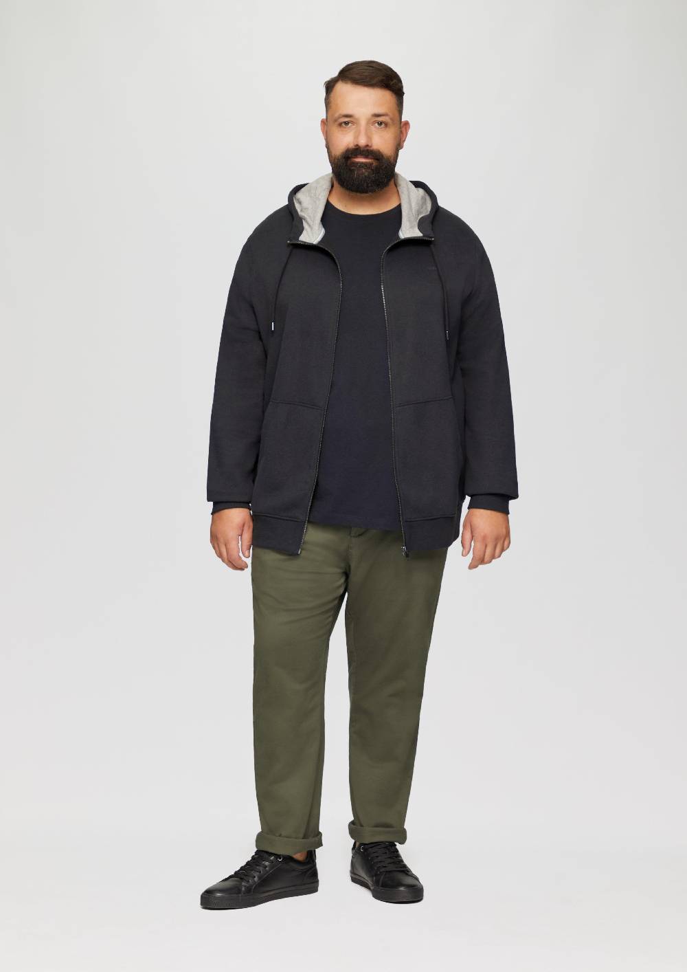 S.Oliver Sweatshirt-Jacke Mit Kapuze Und Logo