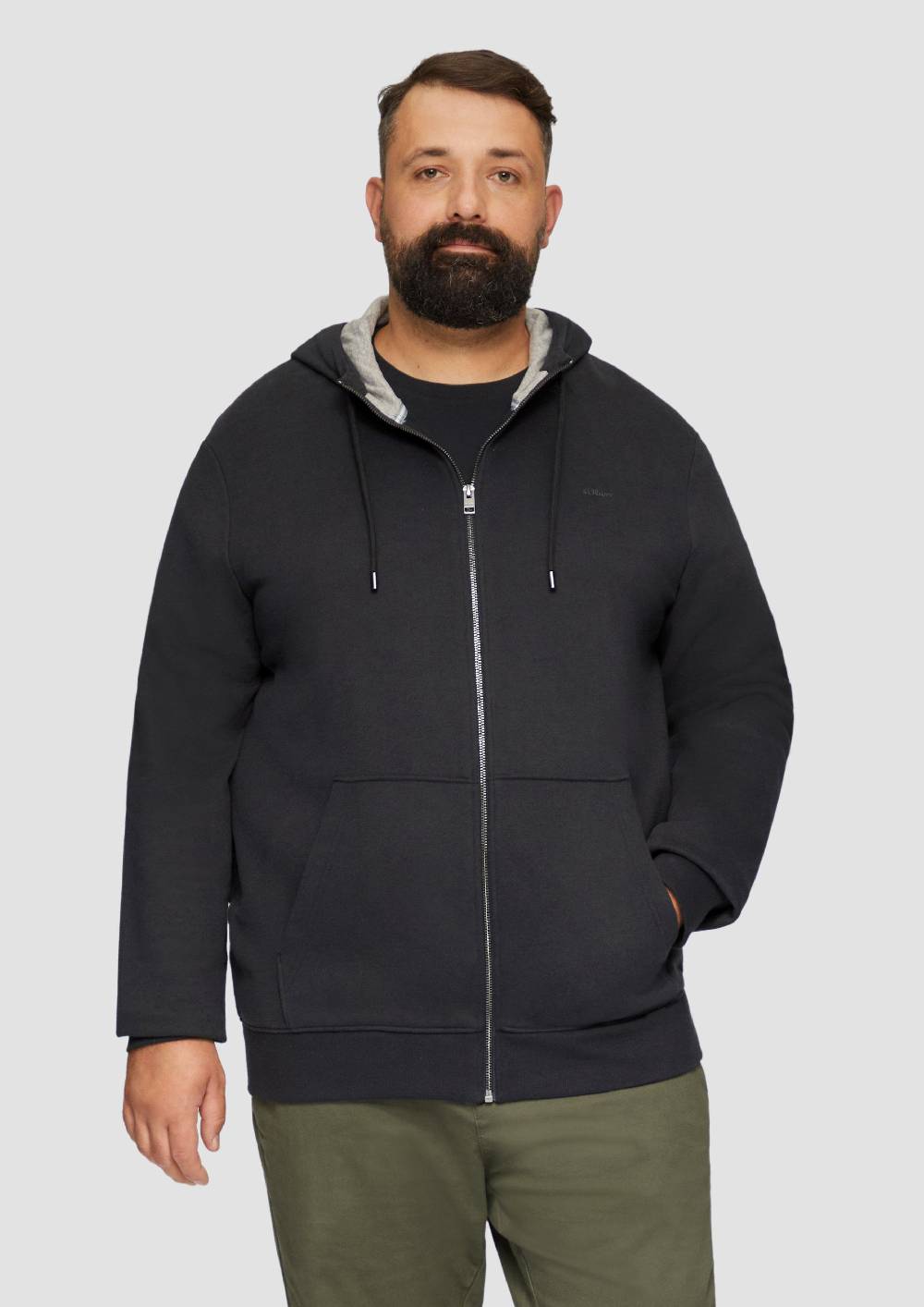 S.Oliver Sweatshirt-Jacke Mit Kapuze Und Logo