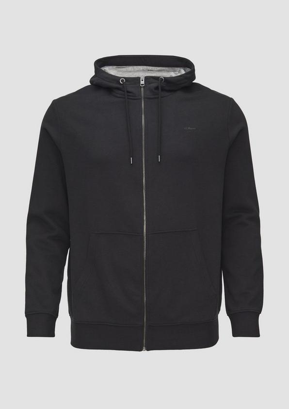 s.Oliver Sweatshirt-Jacke mit Kapuze und Logo