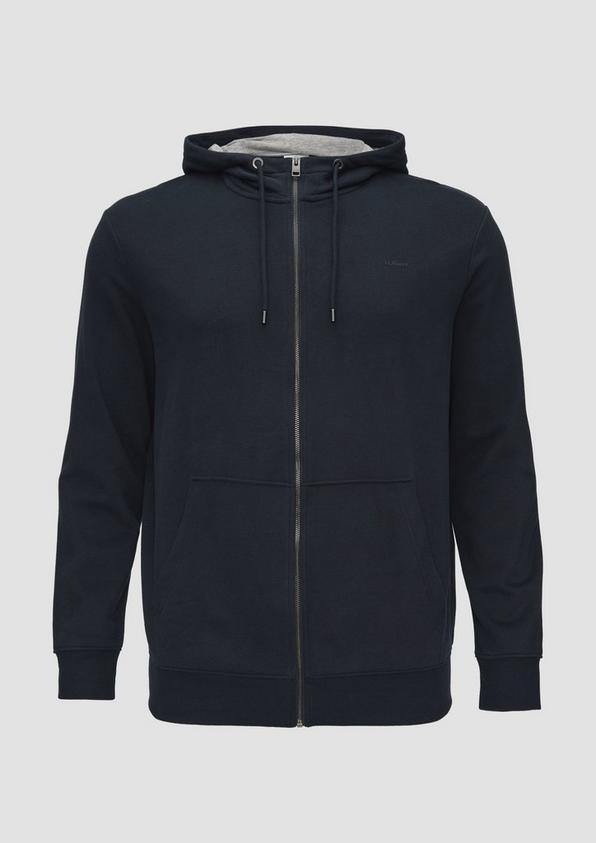 s.Oliver Sweatshirt-Jacke mit Kapuze und Logo