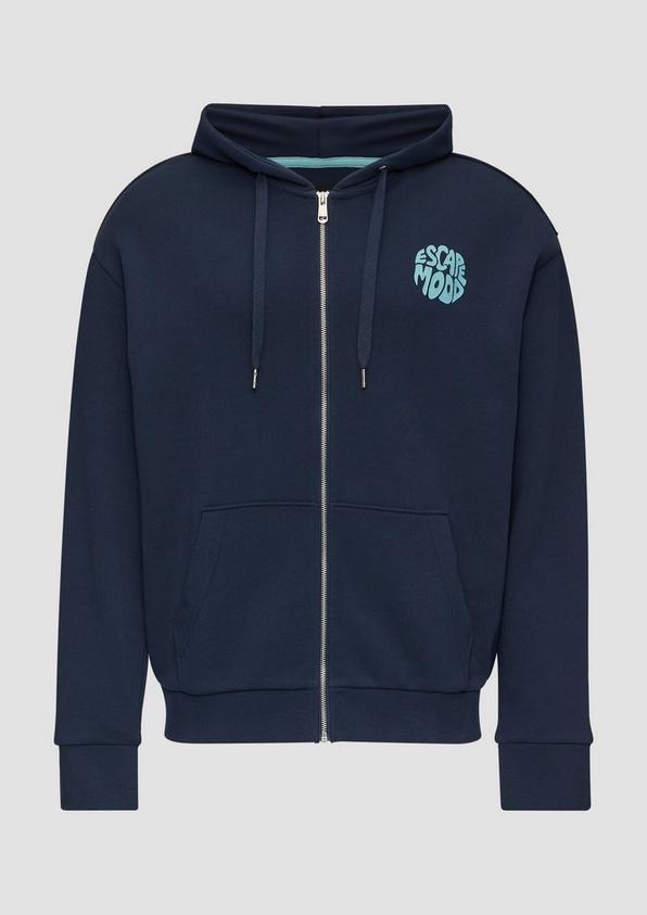 s.Oliver Sweatshirt-Jacke mit Print-Detail
