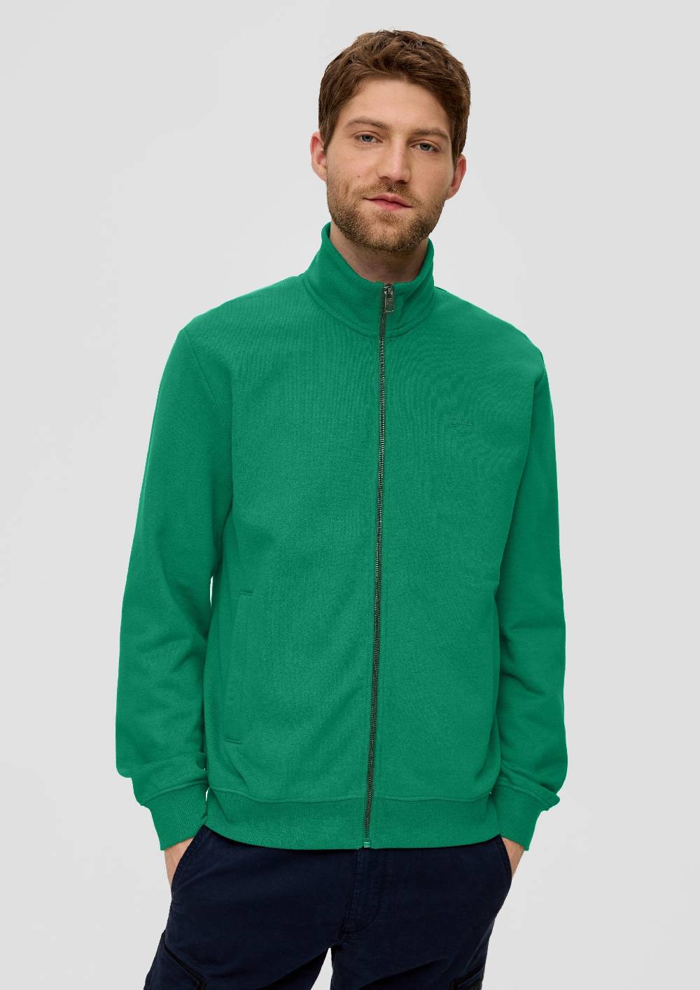 S.Oliver Sweatshirt-Jacke Mit Stehkragen