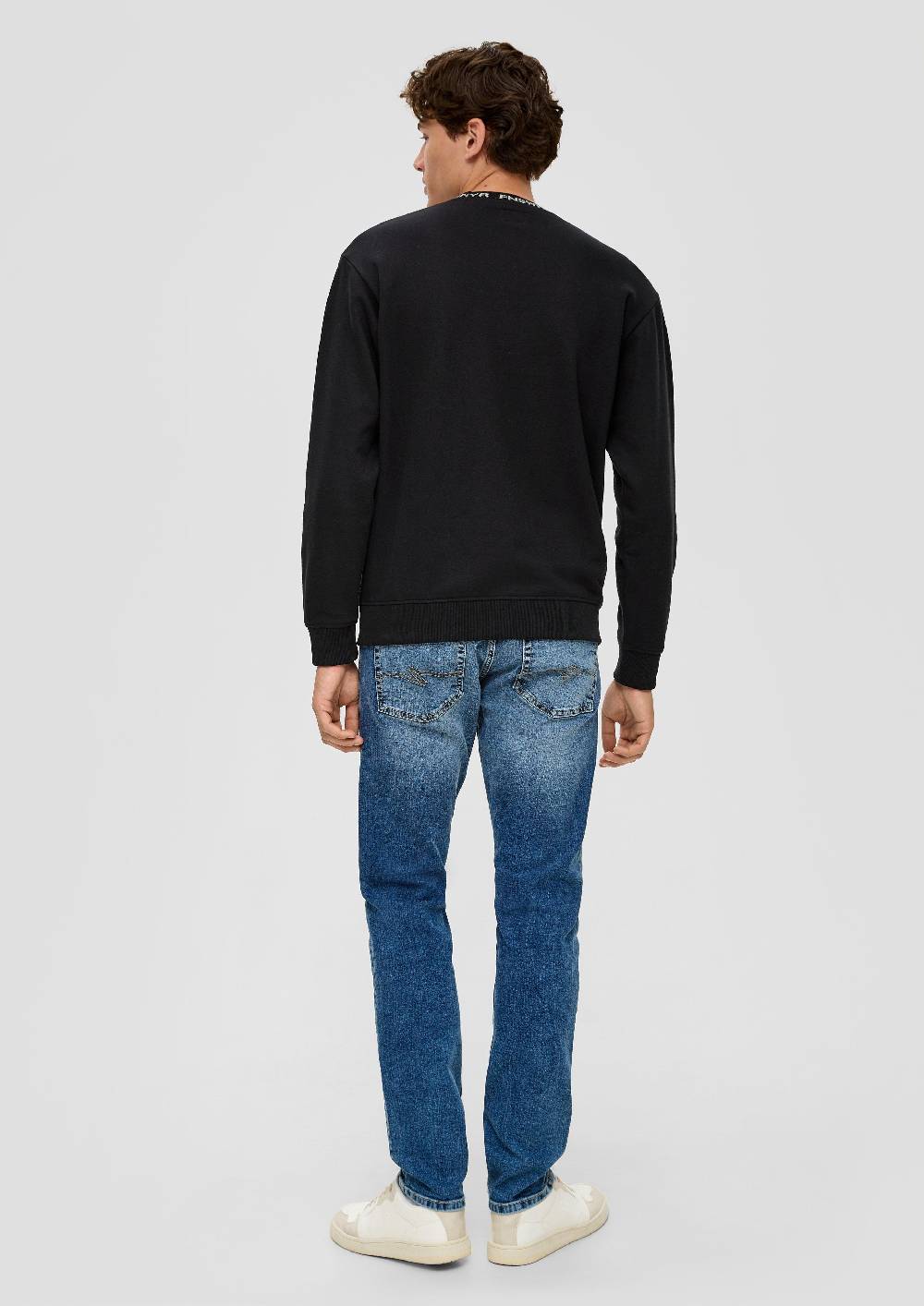 S.Oliver Sweatshirt Mit Jacquard-Blende