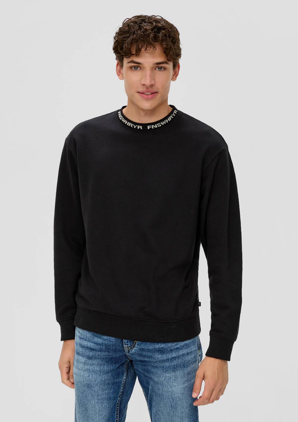 S.Oliver Sweatshirt Mit Jacquard-Blende