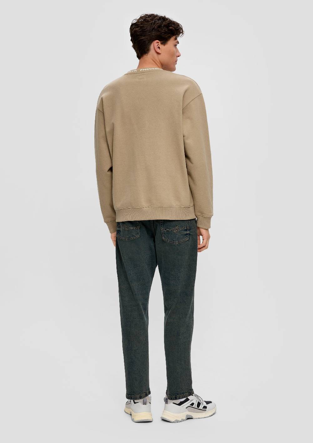 S.Oliver Sweatshirt Mit Jacquard-Blende