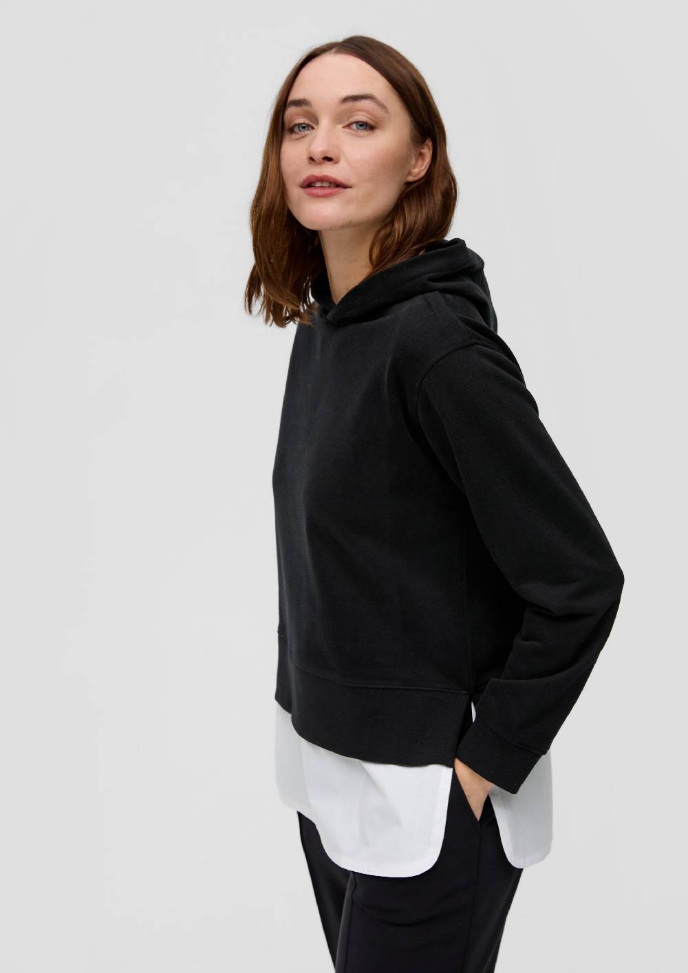 S.Oliver Sweatshirt Mit Layering-Detail