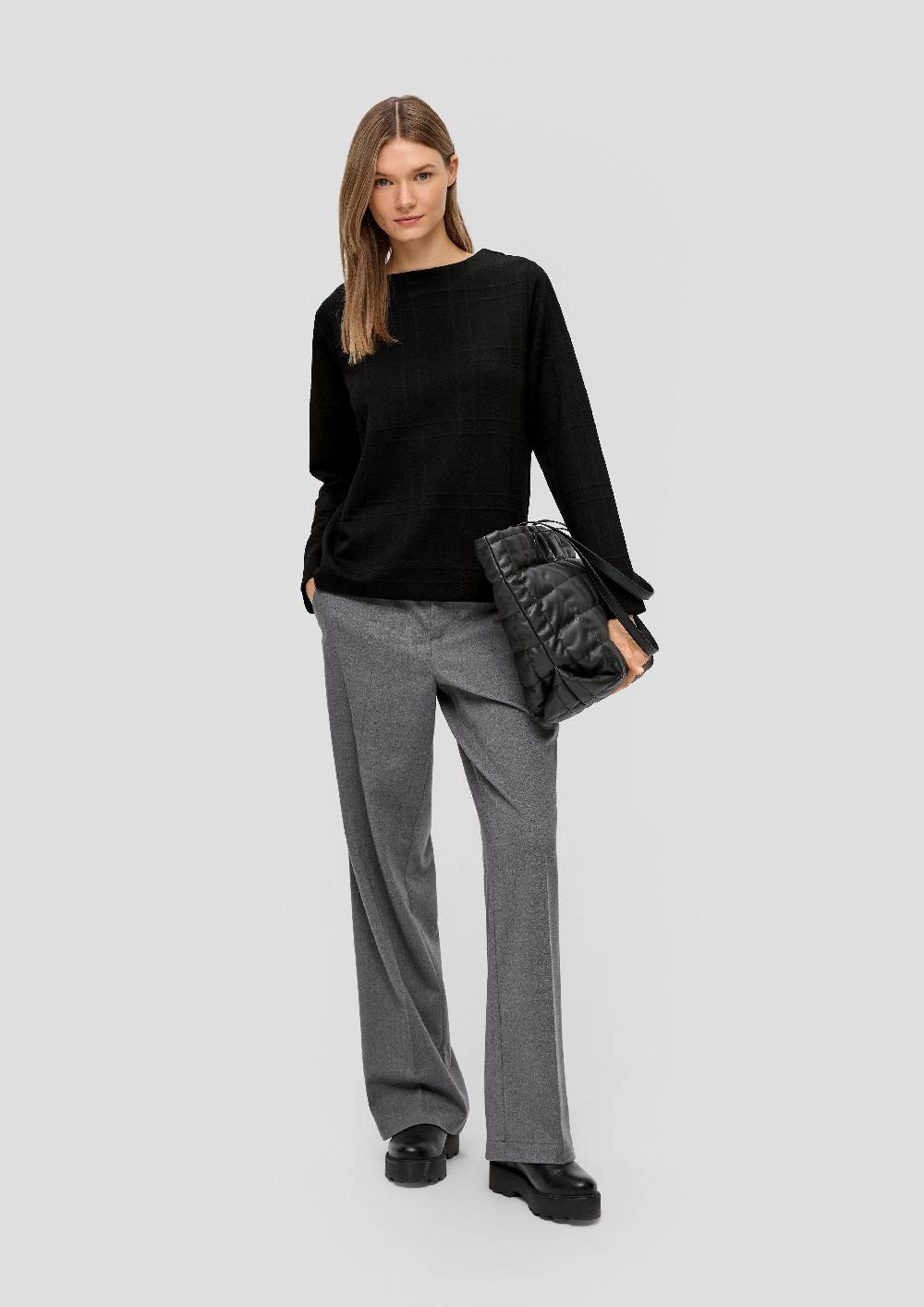 S.Oliver Sweatshirt Mit Musterstruktur